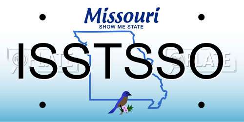 ISSTSSO Missouri License Plate