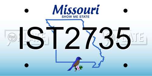 IST2735 Missouri License Plate