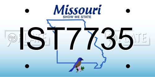 IST7735 Missouri License Plate
