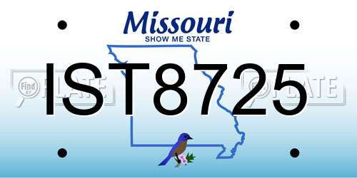 IST8725 Missouri License Plate