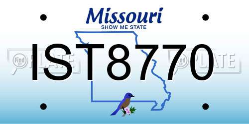IST8770 Missouri License Plate
