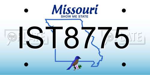 IST8775 Missouri License Plate