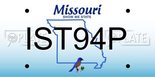 IST94P Missouri License Plate