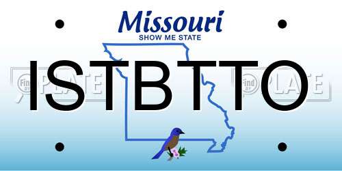 ISTBTTO Missouri License Plate