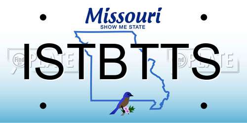 ISTBTTS Missouri License Plate