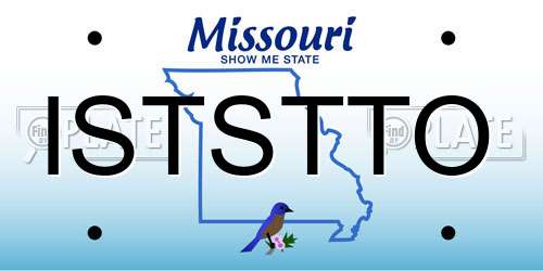 ISTSTTO Missouri License Plate