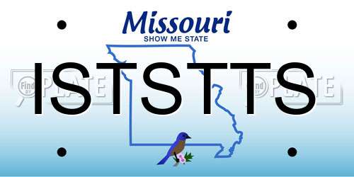 ISTSTTS Missouri License Plate