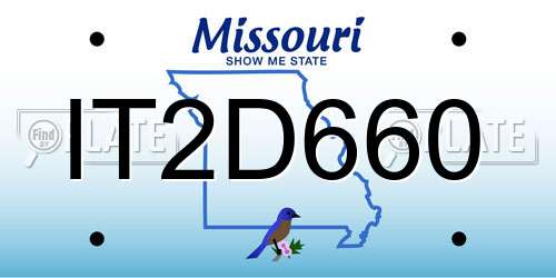 IT2D660 Missouri License Plate