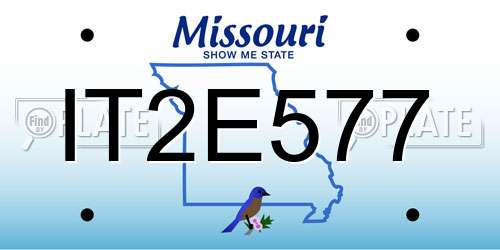 IT2E577 Missouri License Plate