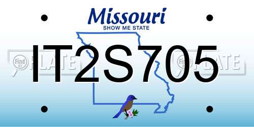 IT2S705 Missouri License Plate