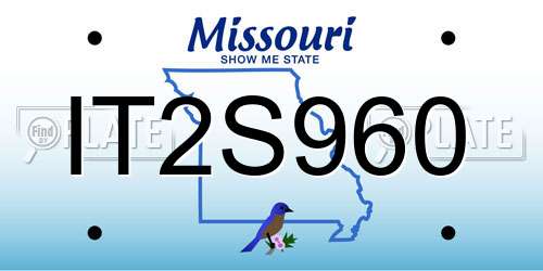IT2S960 Missouri License Plate