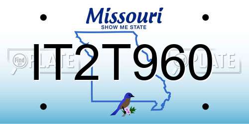 IT2T960 Missouri License Plate