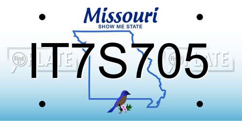 IT7S705 Missouri License Plate