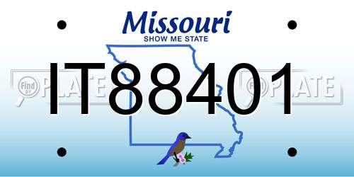 IT88401 Missouri License Plate