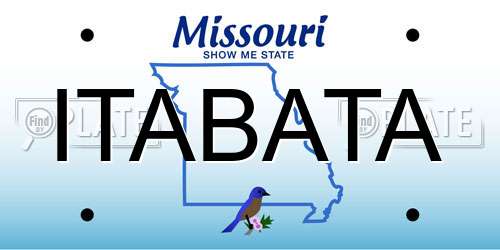 ITABATA Missouri License Plate