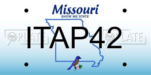 ITAP42 Missouri License Plate