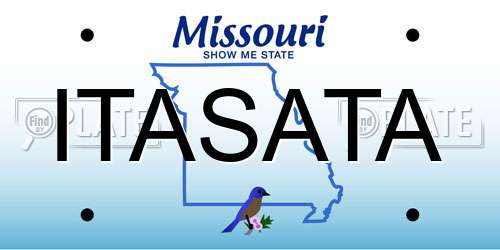 ITASATA Missouri License Plate