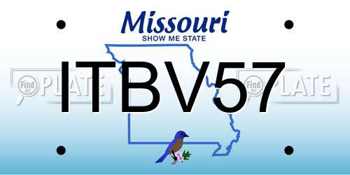 ITBV57 Missouri License Plate