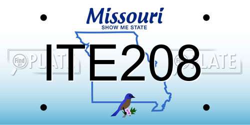 ITE208 Missouri License Plate
