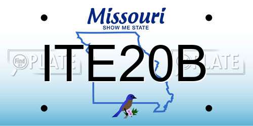 ITE20B Missouri License Plate