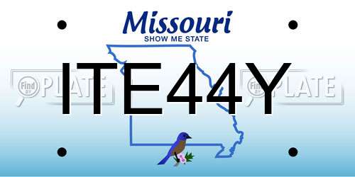ITE44Y Missouri License Plate