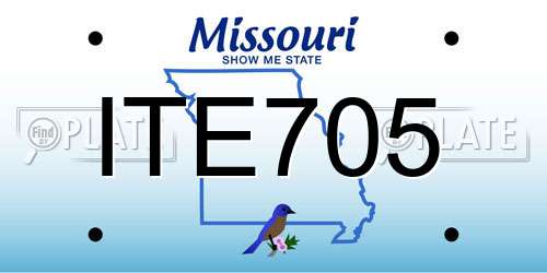 ITE705 Missouri License Plate