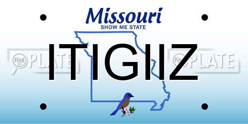 ITIGIIZ Missouri License Plate