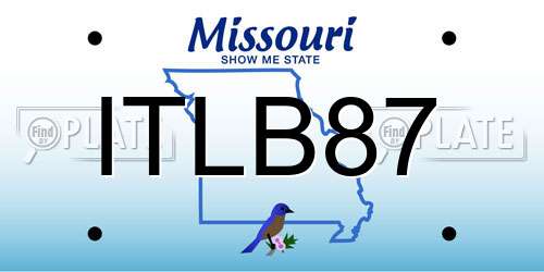 ITLB87 Missouri License Plate