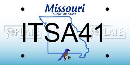 ITSA41 Missouri License Plate