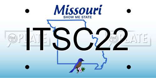 ITSC22 Missouri License Plate