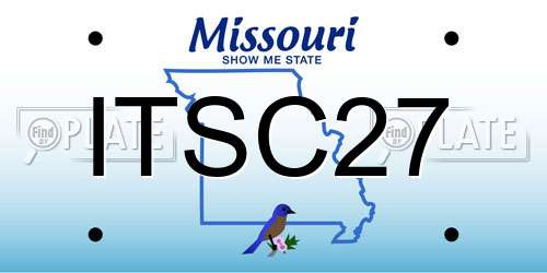 ITSC27 Missouri License Plate