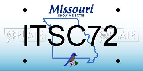 ITSC72 Missouri License Plate