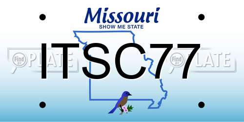 ITSC77 Missouri License Plate