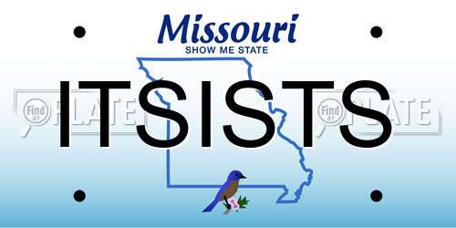 ITSISTS Missouri License Plate
