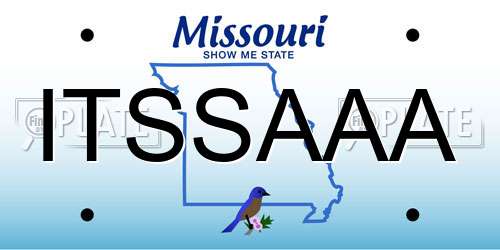 ITSSAAA Missouri License Plate