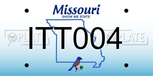 ITT004 Missouri License Plate