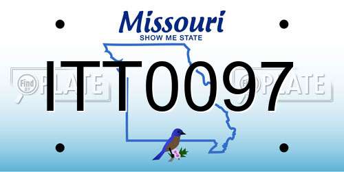 ITT0097 Missouri License Plate