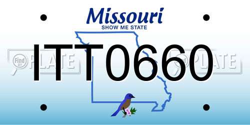 ITT0660 Missouri License Plate