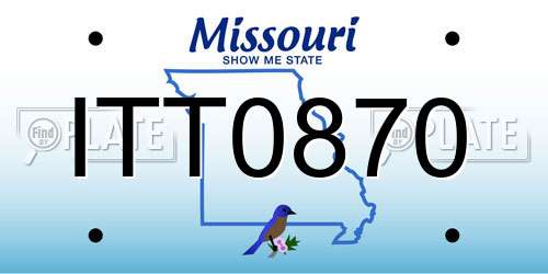 ITT0870 Missouri License Plate