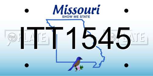 ITT1545 Missouri License Plate