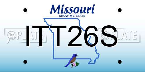 ITT26S Missouri License Plate