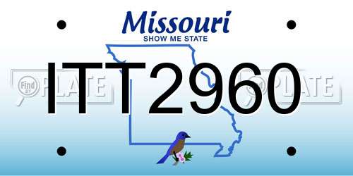 ITT2960 Missouri License Plate