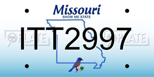ITT2997 Missouri License Plate