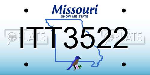 ITT3522 Missouri License Plate