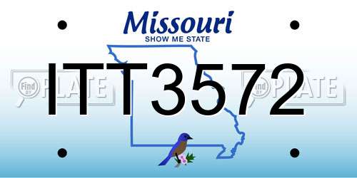 ITT3572 Missouri License Plate