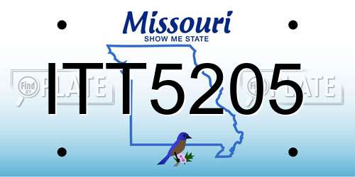 ITT5205 Missouri License Plate