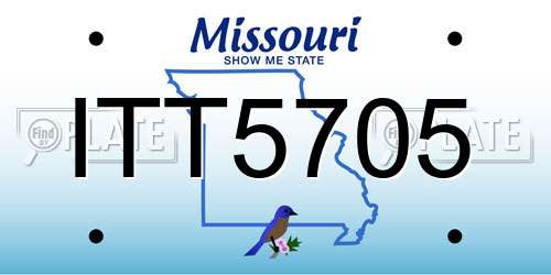 ITT5705 Missouri License Plate