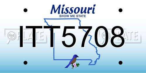 ITT5708 Missouri License Plate
