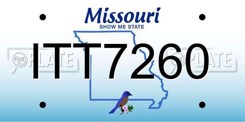 ITT7260 Missouri License Plate