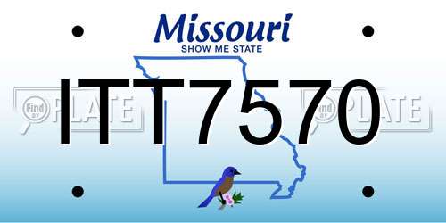 ITT7570 Missouri License Plate